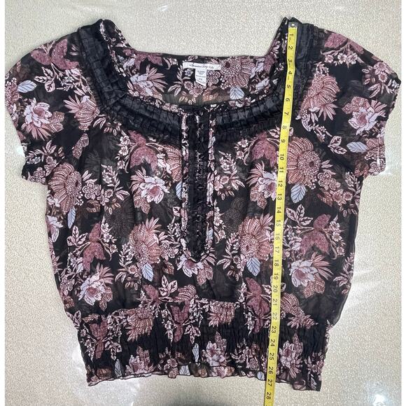 American Rag Sheer Floral Chiffon Blouse 2X - Picture 7 of 7